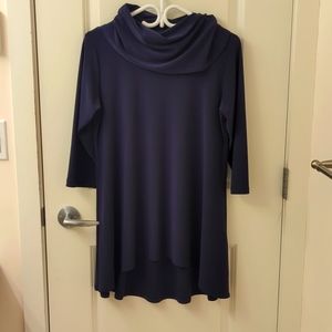 Sympli Royal purple cowl neck top SZ 10
